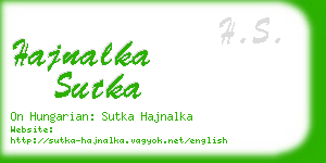 hajnalka sutka business card